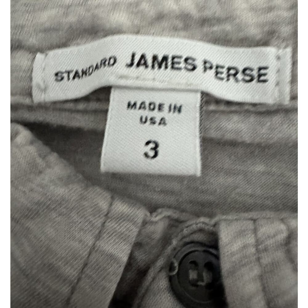 James Perse Shirt Lot of 2 Size 3 Gray Long Sleeve Blue Polo USA Made Cotton - Picture 7 of 12